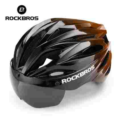 ROCKBROS 사이클링 헬멧 58-62cm 조정 가능한 자기 고글 통합 자전거 안전 헬멧 남자 자전거 헬멧 사이클링 모자를 쓰고 있죠
