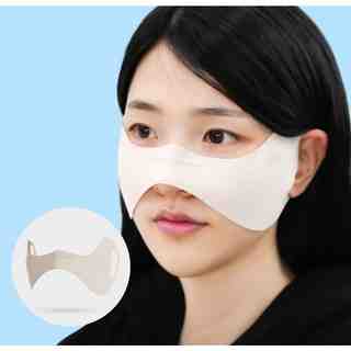 쿨링17 여성용 남성용 기미방지 나비마스크 자외선차단 밀착형 골프 광대 눈밑 아이마스크, 1개, 베이지