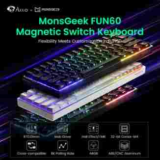Akko MonsGeek FUN60 기계식 키보드 마그네틱 스위치 60% 게임용 키보드 신속한 트리거 0.01mm 8K ARGB HE/TMR 맞춤형 키보드