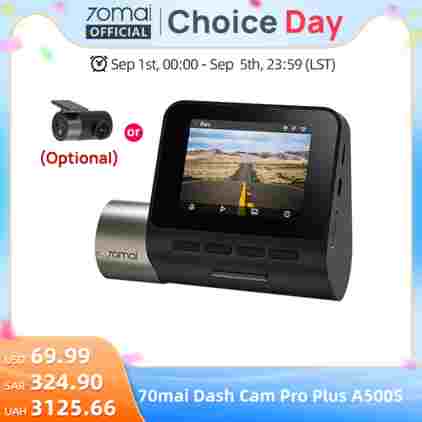 70mai Pro Plus 대시 캠, 자동차 DVR 카메라, GPS ADAS 140FOV, 24 시간 주차 모니터, A500S, 1944P