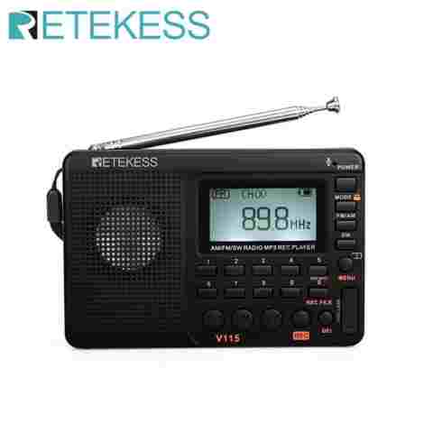 Retekess V115 휴대용라디오 미니 단파 라디오 AM FM SW단파라디오고감도 포켓 디지털 풀밴 드다기능 충전식 테레오 스피커 레코더 지원 TF 카드 선물용