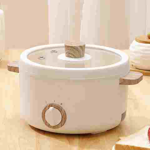 다기능 미니 쿠커 전기 요리 끓는 냄비 전기 열 팬 기숙사 가구 1-2 명 전기 밥솥