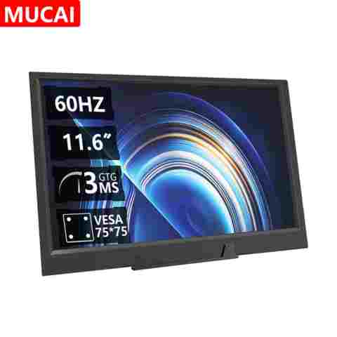 MUCAI 11.6 인치 휴대용 모니터 16:9 60Hz 게임 화면 45% NTSC 250Cd/m² 노트북 Mac Xbox PS4/5 스위치 디스플레이 유형-c 인터페이스