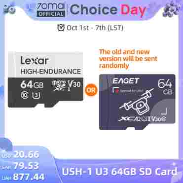 고내구성 마이크로 SD 32GB 64GB 128GB TF 카드 USH-3 (70mai 4K 블랙박스 A810 A800SE A800S A510 A500S M310 S500 EAGET 카드용)