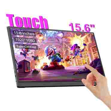 15.6인치 휴대용 모니터 120Hz/RGB100% / 터치스크린, VESA 홀 확장 디스플레이, 휴대폰, PC, 노트북, Xbox PS4/5 스위치용