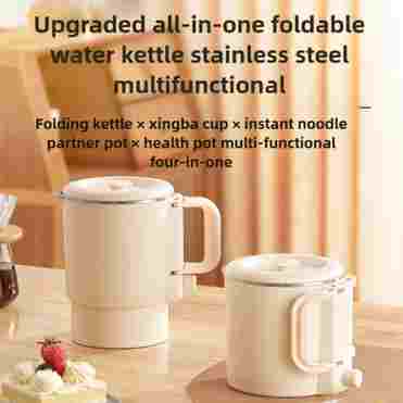 휴대용 접이식 주전자 3 in 1 다기능 밥솥 접이식 분리형 여행용 전기 주전자 미니 전기포트 핫팟