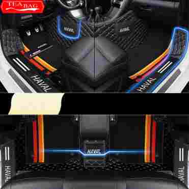 GWM Haval F7 F7X 2019 - 2022 자동차 바닥 매트 더블 레이어 PU 가죽 발 패드 인테리어 Floorliner LHD 용 자동차 액세서리