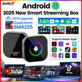 CarlinKit 안드로이드 13 자동차 TV 박스 Qualcomm SM6225 8코어 무선 안드로이드 오토 & CarPlay AI 박스 IPTV 넷플릭스 온라인 비디오 재생 SD 최대 512GB 확장 가능