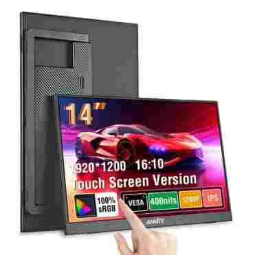 Anmite 14 인치 터치 스크린 휴대용 모니터 16:10 400cd/m2 게임용 컴퓨터 XBox PS4/5 스위치 Loptop 용 디스플레이 확장